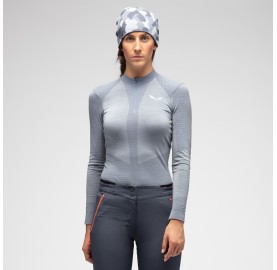 Sous-pull mérinos Femme chaleur régulation séchage anti odeur ZEBRU RESPONSIVE W L/S SALEWA gris perle