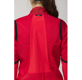 Veste de speed hiking pour femme PEDROC PRO, légère, coupe-vent et respirante, avec isolation active Polartec® Alpha®, rouge.