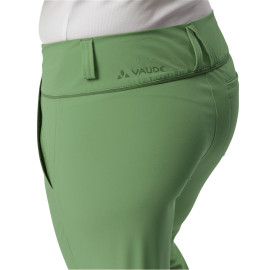 Pantalon randonnée femme été frais féminin tissu recyclé SKOMER VAUDE vert