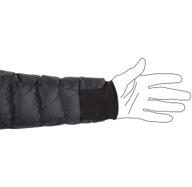 Poignets élastiques avec manchon coupe-vent doudoune sport Poignets élastiques avec manchon coupe-vent