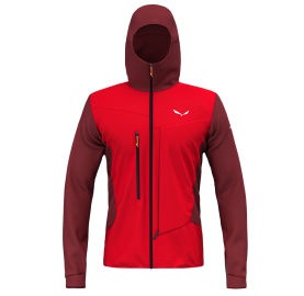 Veste homme softshell hybride SELLA protection ciblée  chaleur dans le dos imperméable sur le torse alpinisme