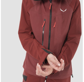 Veste femme ski de randonnée imperméable ultra respirante SALEWA SELLA poignet réglable