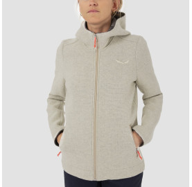 veste laine pour Femme SARNER 2L WOOL W HOODED JACKET SALEWA