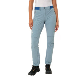souple solide respirant coupe-vent montagne été et mi-saison trek VAUDE SCOPI couleur bleu nordic pantalon femme coupe classique