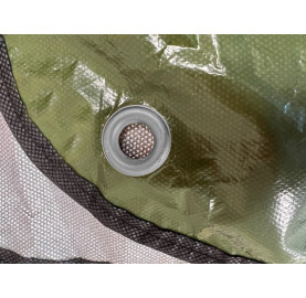 grande couverture de survie 2 m avec 4 oeillets pour montage en tente abri tarp