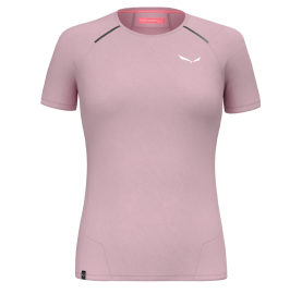 tee shirt femme en maille frais aéré sport été plein air PEDROC DRY HYBRID T-SHIRT W SALEWA  Rose clair