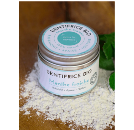 Dentifrice naturel et Bio en pate menthe Fraîche fabrication France Nous le Savons
