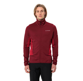 Veste polaire chaude et respirante pour homme MONVISO Fleece de VAUDE - Matières recyclées - Rouge carmin