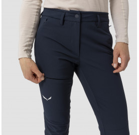 Pantalon chaud Femme softshell résistant coupe-vent déperlant PUEZ DOLOMITIC SALEWA taille haute passant ceinture