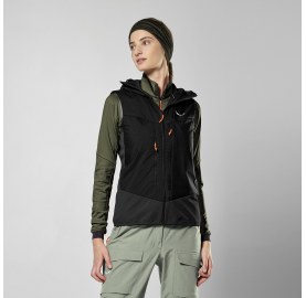 gilet chaud respirant solide capuche poches ski de randonnée alpinisme SELLA SALEWA pour femme