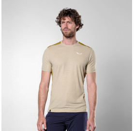 T-shirt hybride col rond pour homme randonnée et trekking été