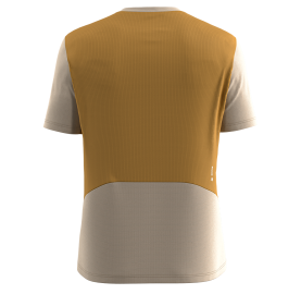 T-shirt hybride dos ultra respirant  col rond pour homme randonnée et trekking été PUEZ HYBRID DRY'TON SALEWA