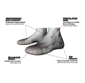 Chaussette basse de randonnée lin  et coton fraiche douce respirante Made in France