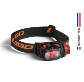 frontale avec éclairage rouge continu ou rouge clignotant made in haute savoie France LAGOLIGHT
