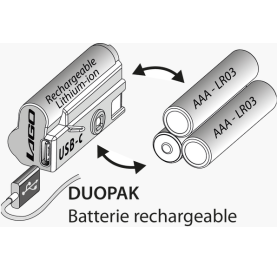 Batterie rechargeable DUOPAK pour lampes de types BXR / GPR / LPR LAGO