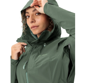 Veste imperméable respirante coupe-vent compressible en matière recyclée pour femme ELOPE JACKET 2 W VAUDE - Kaki