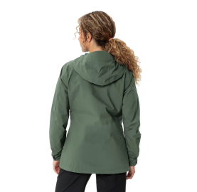 Veste imperméable respirante coupe-vent compressible en matière recyclée pour femme ELOPE JACKET 2 W VAUDE - Kaki
