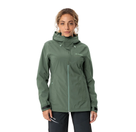 Veste imperméable respirante coupe-vent compressible en matière recyclée pour femme ELOPE JACKET 2 W VAUDE - Kaki