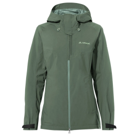 Veste imperméable respirante coupe-vent compressible en matière recyclée pour femme ELOPE JACKET 2 W VAUDE - Kaki