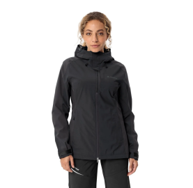 Veste imperméable respirante coupe-vent compressible en matière recyclée pour femme ELOPE JACKET 2 W VAUDE - Noir