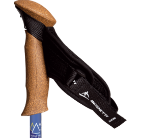 poignée liège et dragonne confort du baton de randonnée  pédestre GUIDETTI Massif des ALPES fabriqué  en France