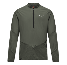 zones coupe-vent haut du torse et bras tee-shirt homme manche longue SALEWA PEDROC WIND