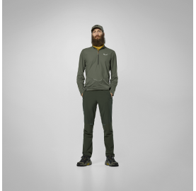 Tee-shirt manche longue zippé mi-saison Homme SALEWA PEDROC DRY WIND