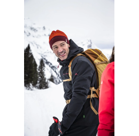 bonnet rond laine et synthétique montagne hiver ski VAUDE rouge