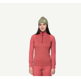 Sous-pull Femme Mérinos chaud col haut zip doublé Thermolite DEVOLD made in EUrope