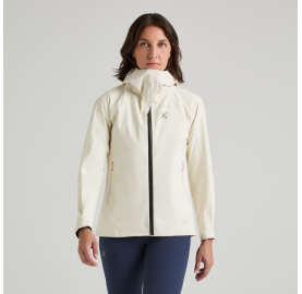 Veste 3 couches imperméable et respirante MONTURA Land pour Femme, fabriquée en Europe - Blanc