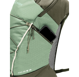 poche fermée pour le smartphone sac àd dos AGILE AIRE 18 litres pour femme VAUDE