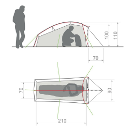 Tente 1 TAURUS ALLROUND personne légère et résistant aux intempéries pour le trekking et le bikepacking de VAUDE