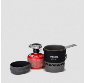 Réchaud de bivouac compact à montage sur le dessus avec casserole et tasse