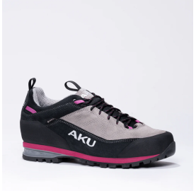 Chaussure basse pour Femme randonnée et approche cuir Gore-Tex Vibram Europe - gris fuschia