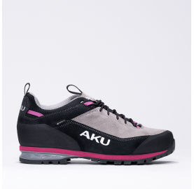 Chaussure basse pour Femme randonnée et approche cuir Gore-Tex Vibram Europe - gris fuschia