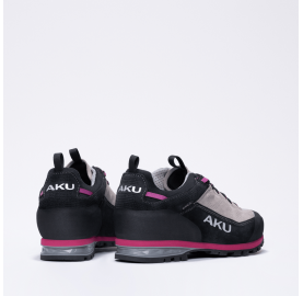 Chaussure basse pour Femme randonnée et approche cuir Gore-Tex Vibram Europe - gris fuschia