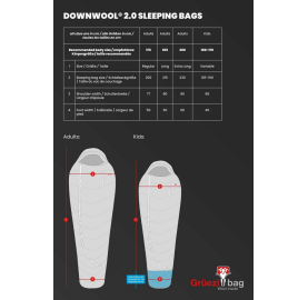 BIOPOD DOWNWOOL ICE 2.0 GRUEZI BAG Sac de couchage laine et duvet fabriqué en allemagne