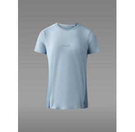 T-shirt technique MOLVENO de AYAQ POUR FEMME, fabriqué en EUROPE, respirant pour l’aventure et les efforts intensifs Bleu clair
