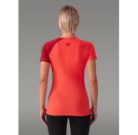 BIAFO T-shirt 100% Mérinos  pour Femme fabriqué en Europe Corail