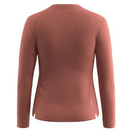 Tee-shirt manche longue Tencel pour Femme randonnée protection solaire SALEWA PUEZ DRY TEE T-SHIRT rouge