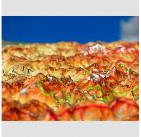 Carte en relief 3dMap représentant les 2 Savoies