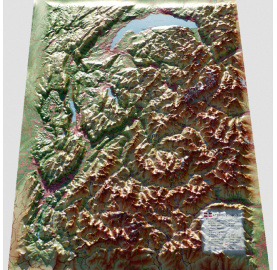 Carte en relief 3dMap représentant les 2 Savoies