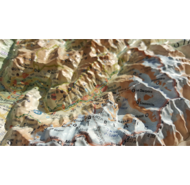 Carte en relief 3DMAP représentant le département de Haute Savoie