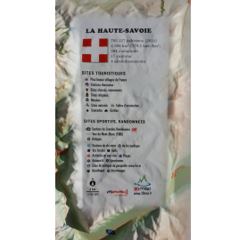 Carte en relief 3DMAP représentant le département de Haute Savoie