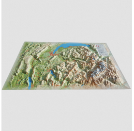 Carte en relief 3DMAP représentant le département de Haute Savoie
