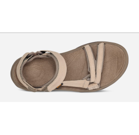 Sandale de randonnée en cuir pour femme coucleur creme TEVA TERRA FI LITE