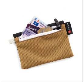 Petit porte monnaie en tissu de sac à dos upcyclé ARVA
