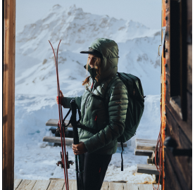 Doudoune Femme chaude protectrice compacte alpinisme hivernal et objectifs alpins