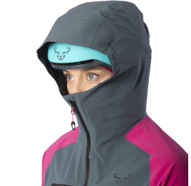 capuche qui passe sur le casque Veste 3 couches Femme DYNAFIT Radical