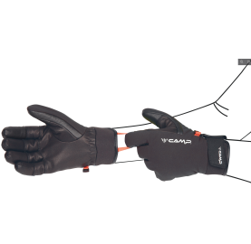 Gants en cuir et laine mérino G HOT WOOL DRY de CAMP